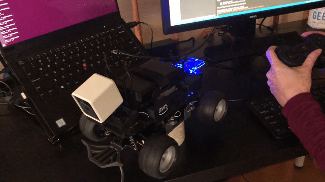 Running the gamepad onboard the DeepRacer